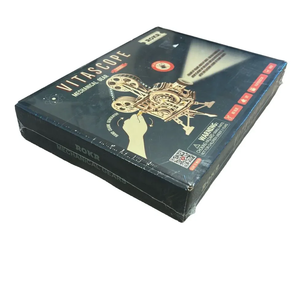 ROKR Vitascope LK601 3D Wooden Film Projector Puzzle New Sealed 183pc